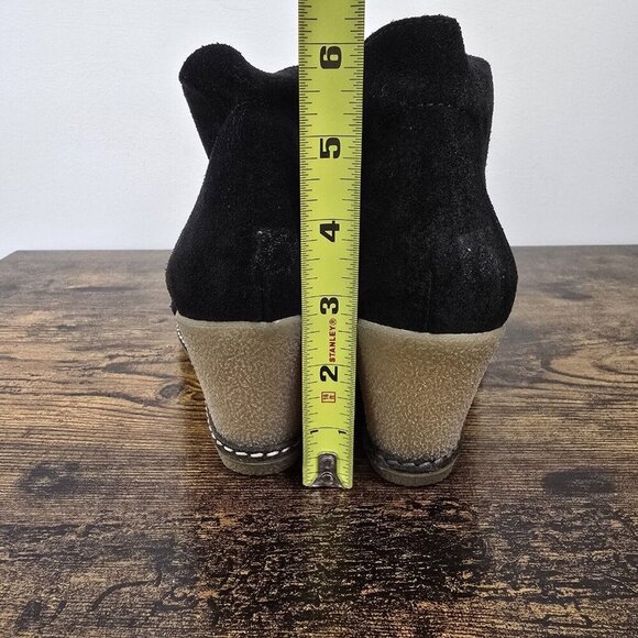 J Crew MacAlister Lace-Up Wedge Chukka Boots Suede Leather Women's Size 7 Black - Picture 6 of 8